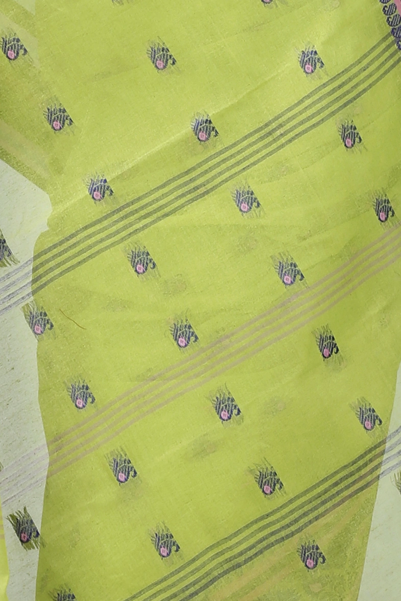 Green Pure Cotton Utkal Tant Saree (1141)