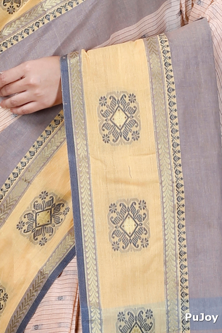 Cream Pure Cotton Uma Tant Saree (1145)