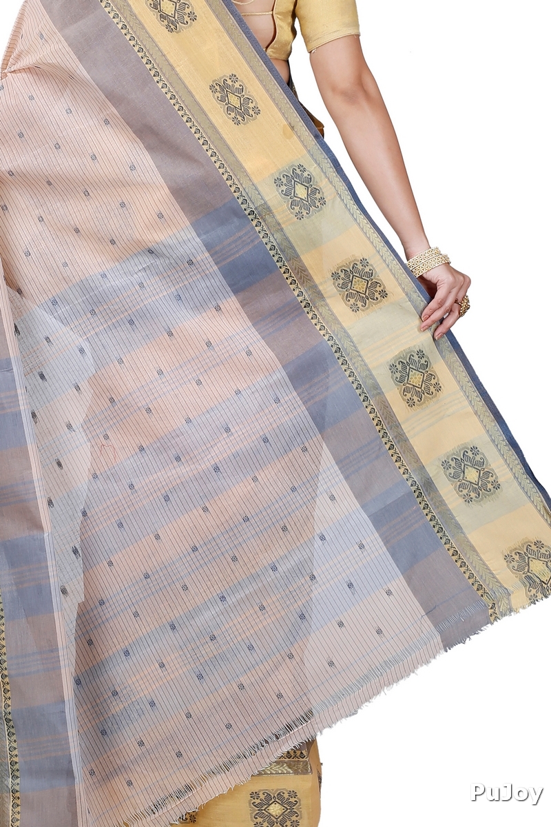Cream Pure Cotton Uma Tant Saree (1145)