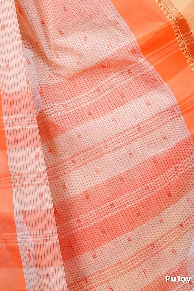Orange Pure Cotton Uma Tant Saree (1147)