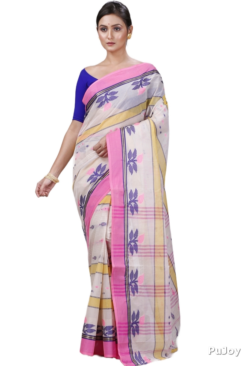 Pink Pure Cotton Udichi Tant Saree (1158)