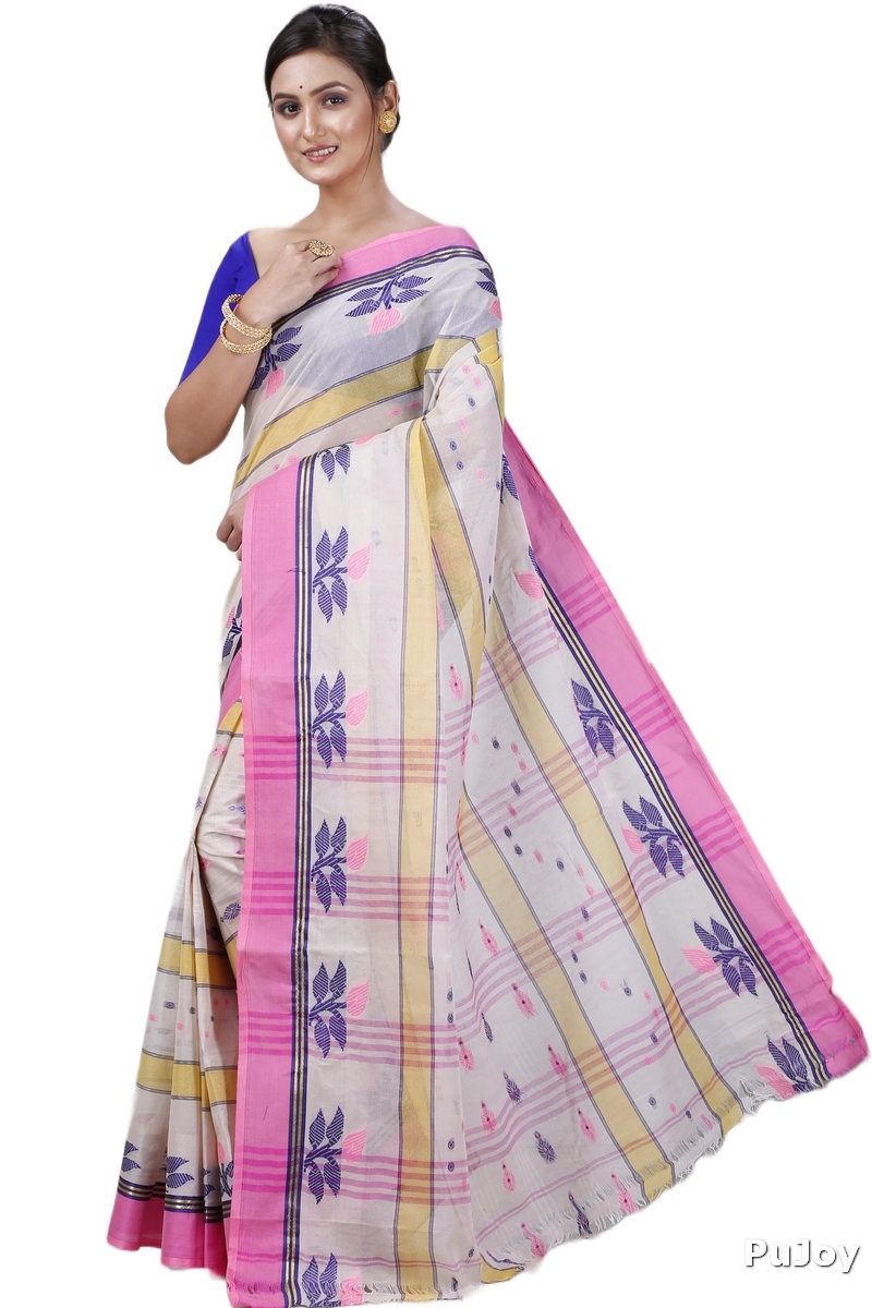 Pink Pure Cotton Udichi Tant Saree (1158)