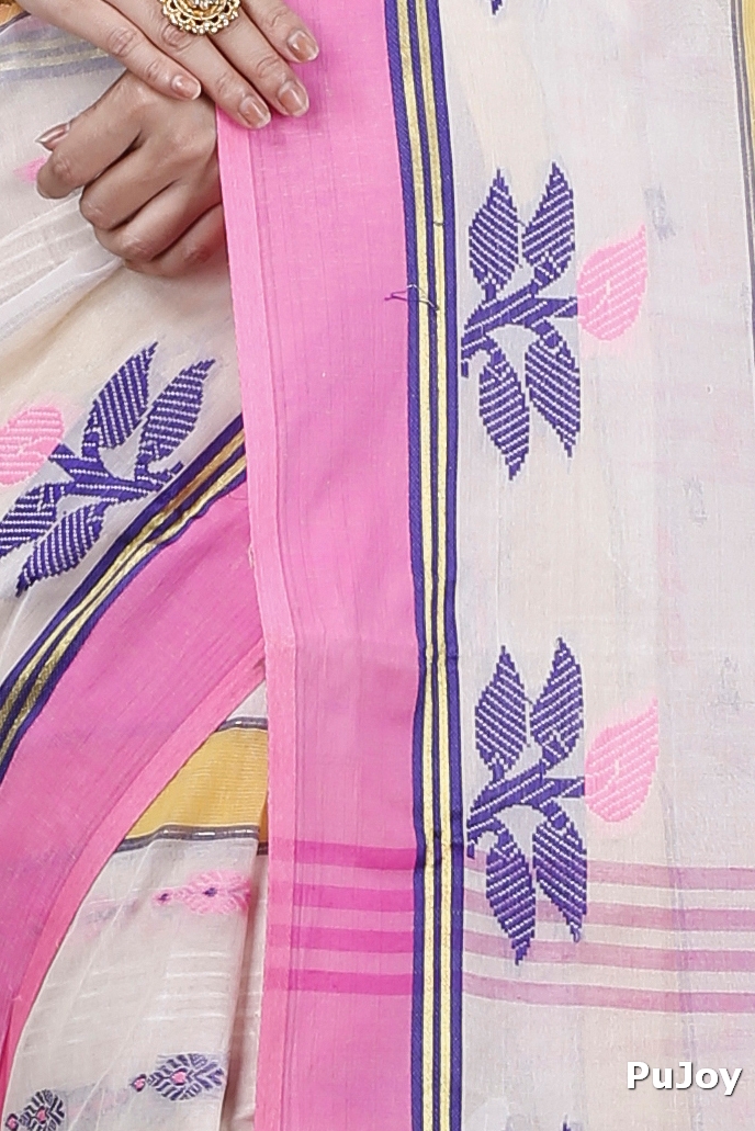 Pink Pure Cotton Udichi Tant Saree (1158)