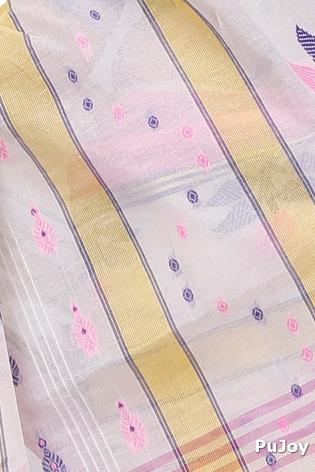 Pink Pure Cotton Udichi Tant Saree (1158)