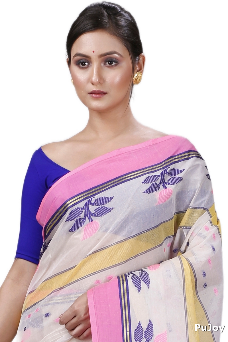 Pink Pure Cotton Udichi Tant Saree (1158)