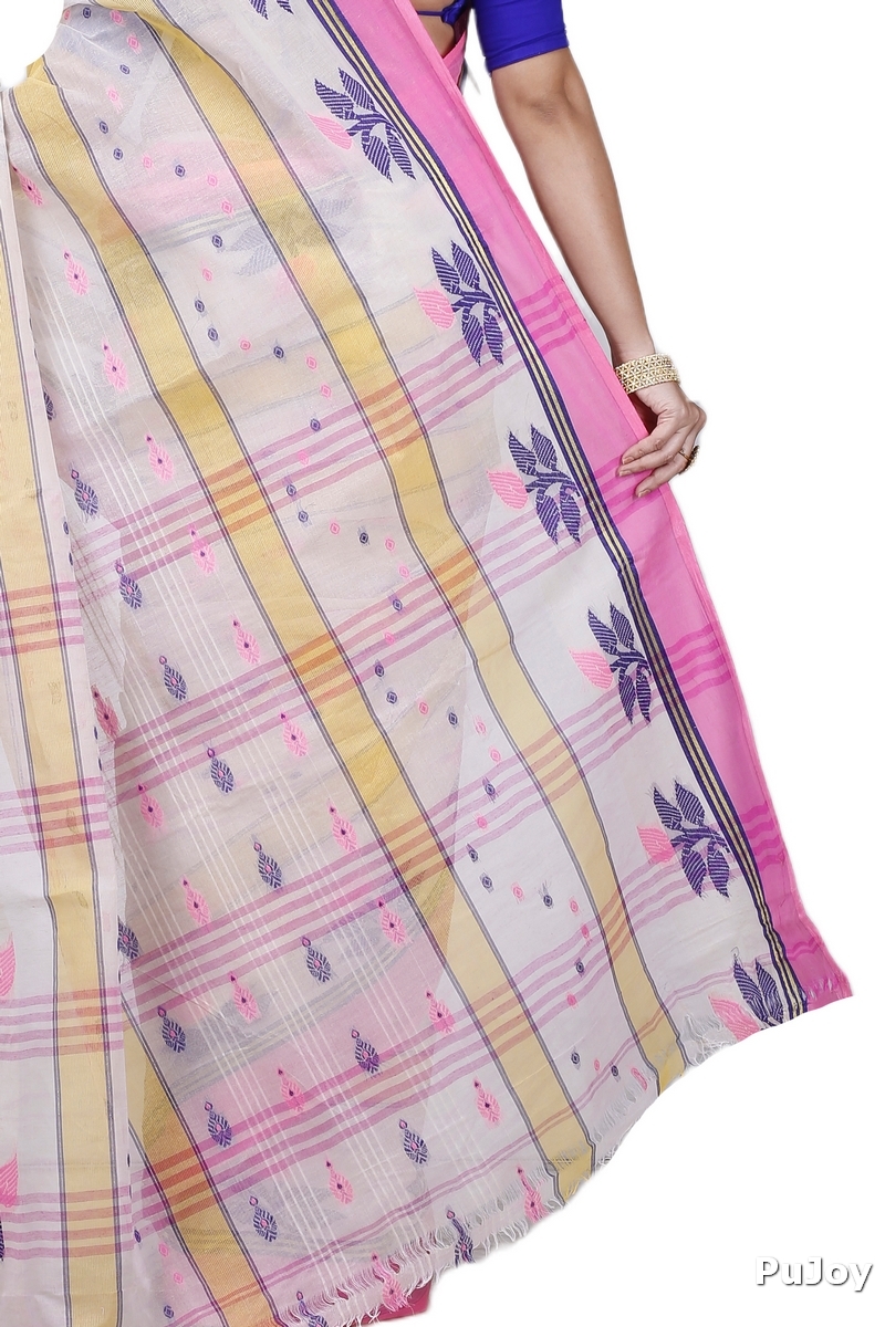Pink Pure Cotton Udichi Tant Saree (1158)