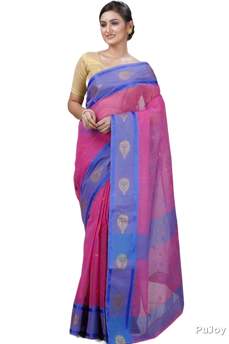 Pink Pure Cotton Upala Tant Saree (1161)