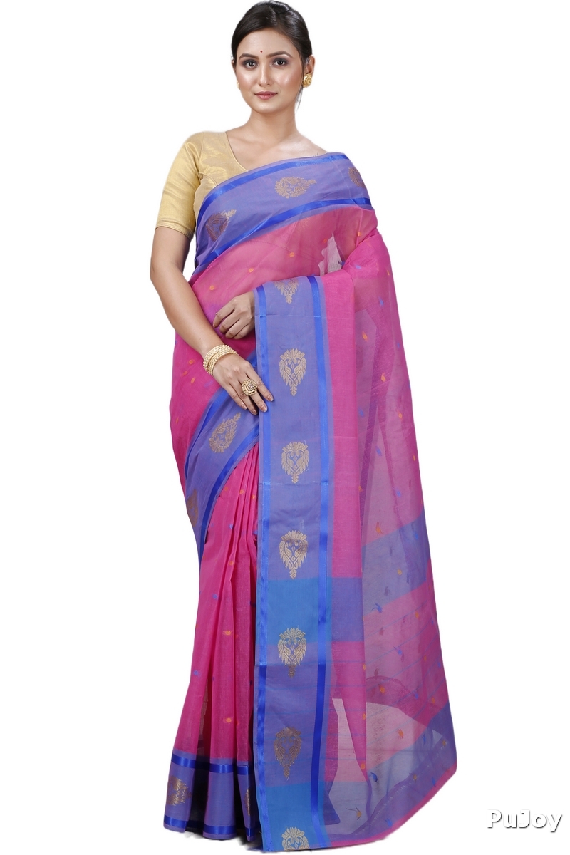 Pink Pure Cotton Upala Tant Saree (1161)