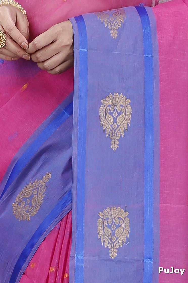 Pink Pure Cotton Upala Tant Saree (1161)