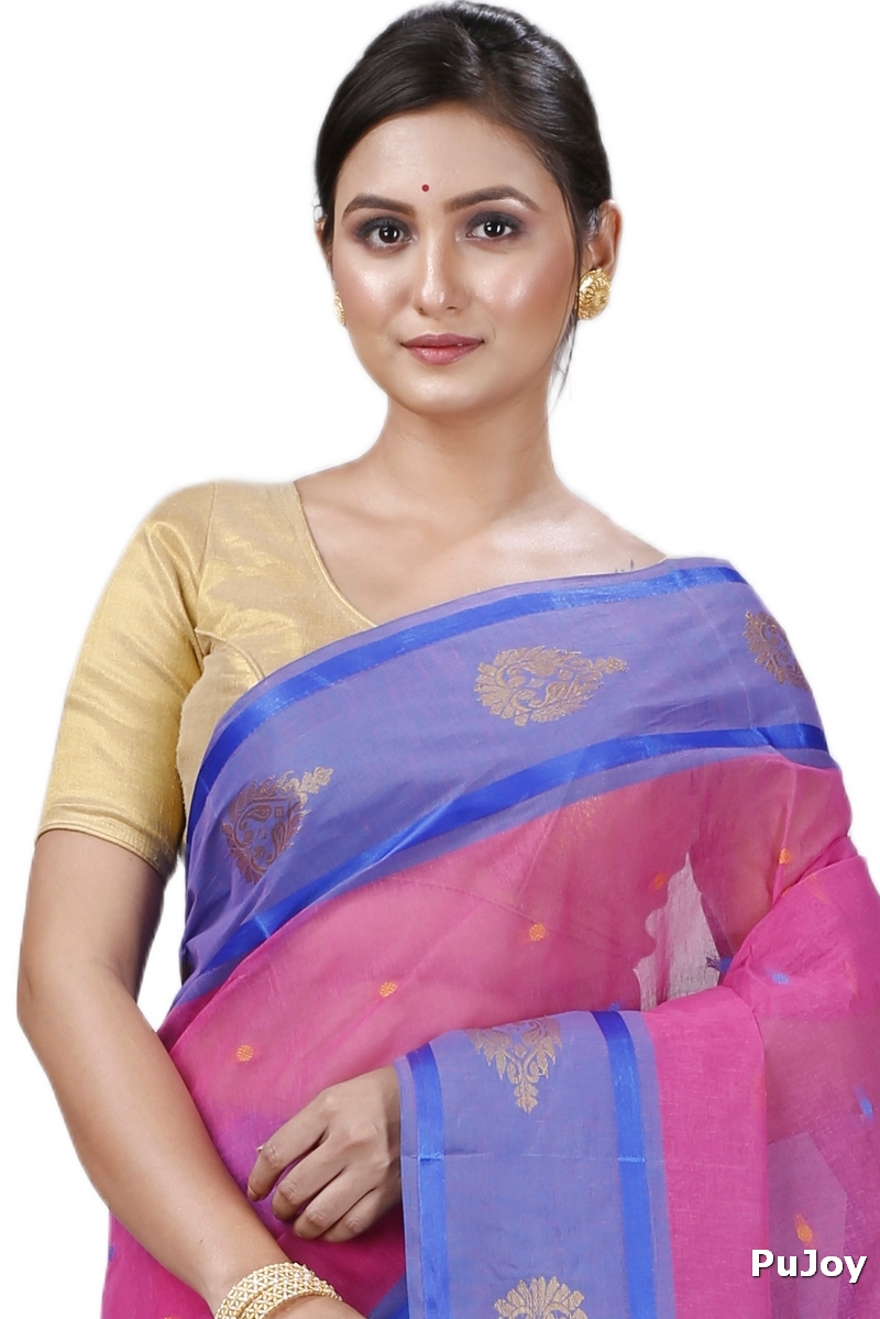 Pink Pure Cotton Upala Tant Saree (1161)