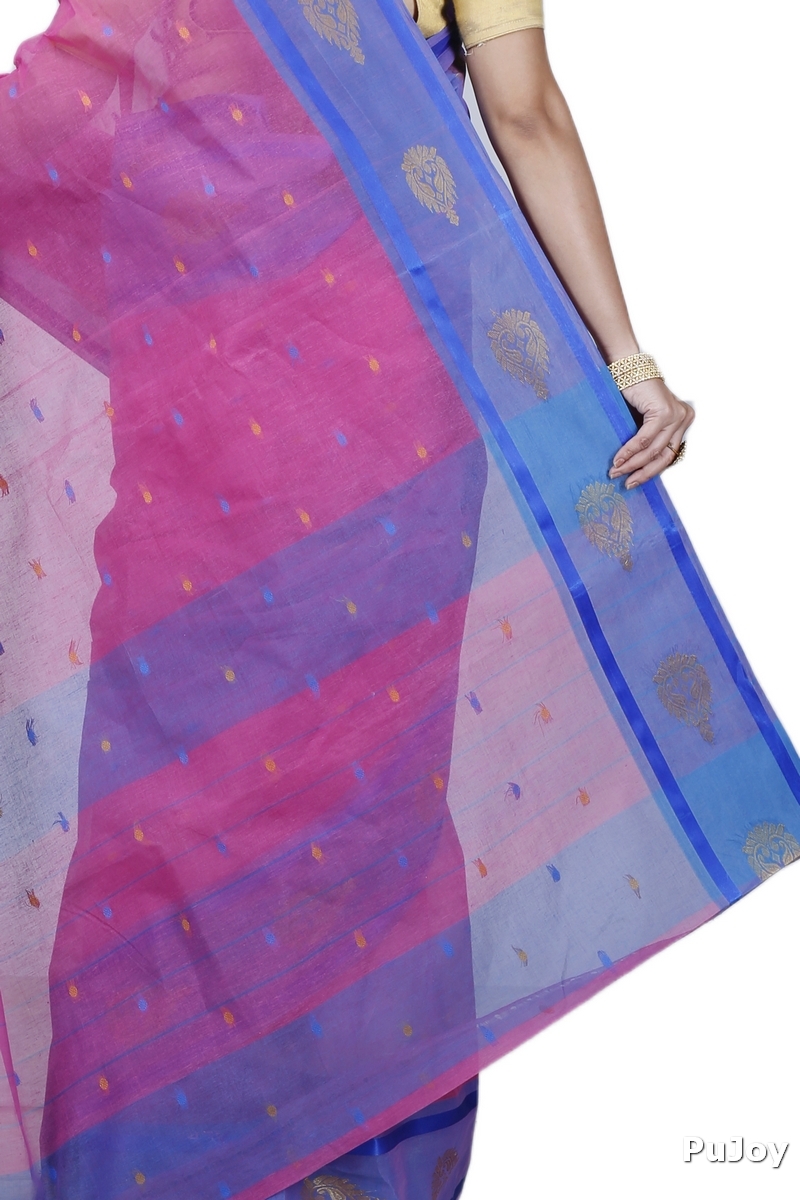Pink Pure Cotton Upala Tant Saree (1161)
