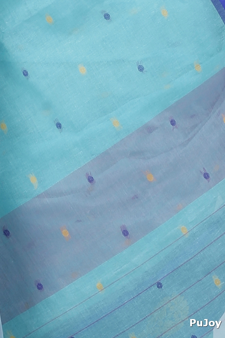 See Green Pure Cotton Upala Tant Saree (1165)