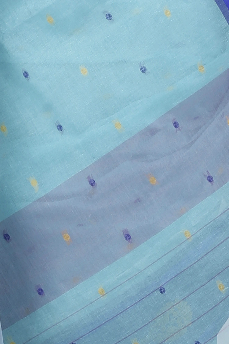 See Green Pure Cotton Upala Tant Saree (1165)
