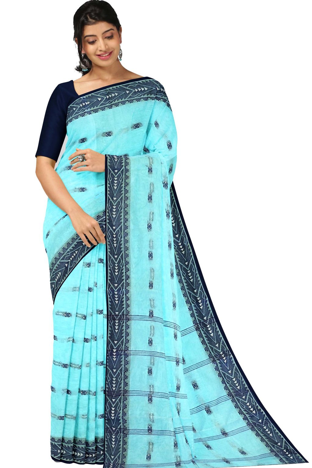 See Green Pure Cotton Urvi Tant Saree (1168)