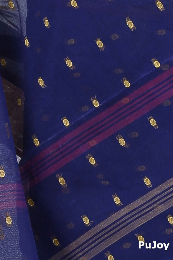 Blue Pure Cotton Unnati Tant Saree (1172)