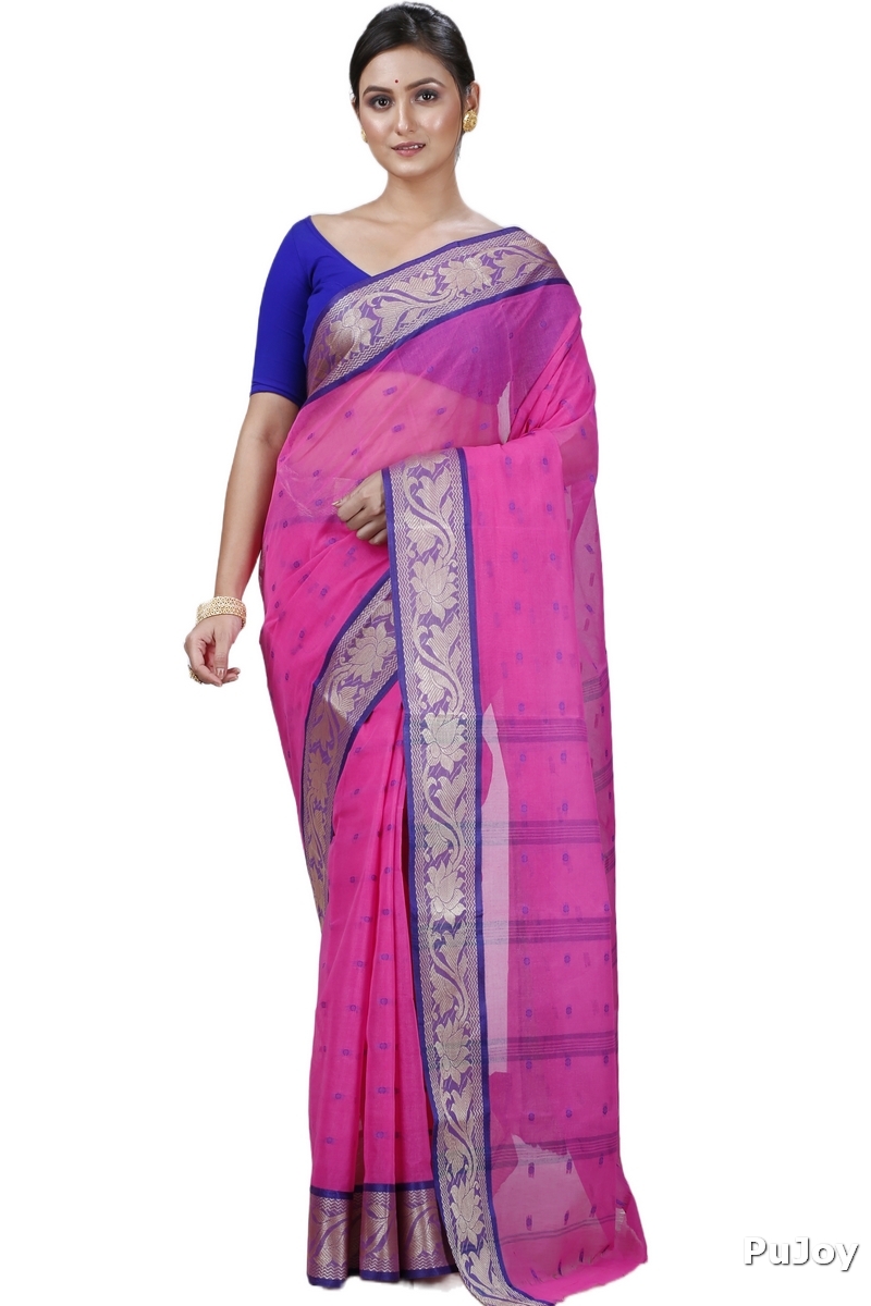 Pink Pure Cotton Unnati Tant Saree (1174)