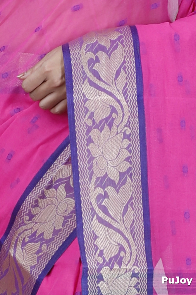 Pink Pure Cotton Unnati Tant Saree (1174)