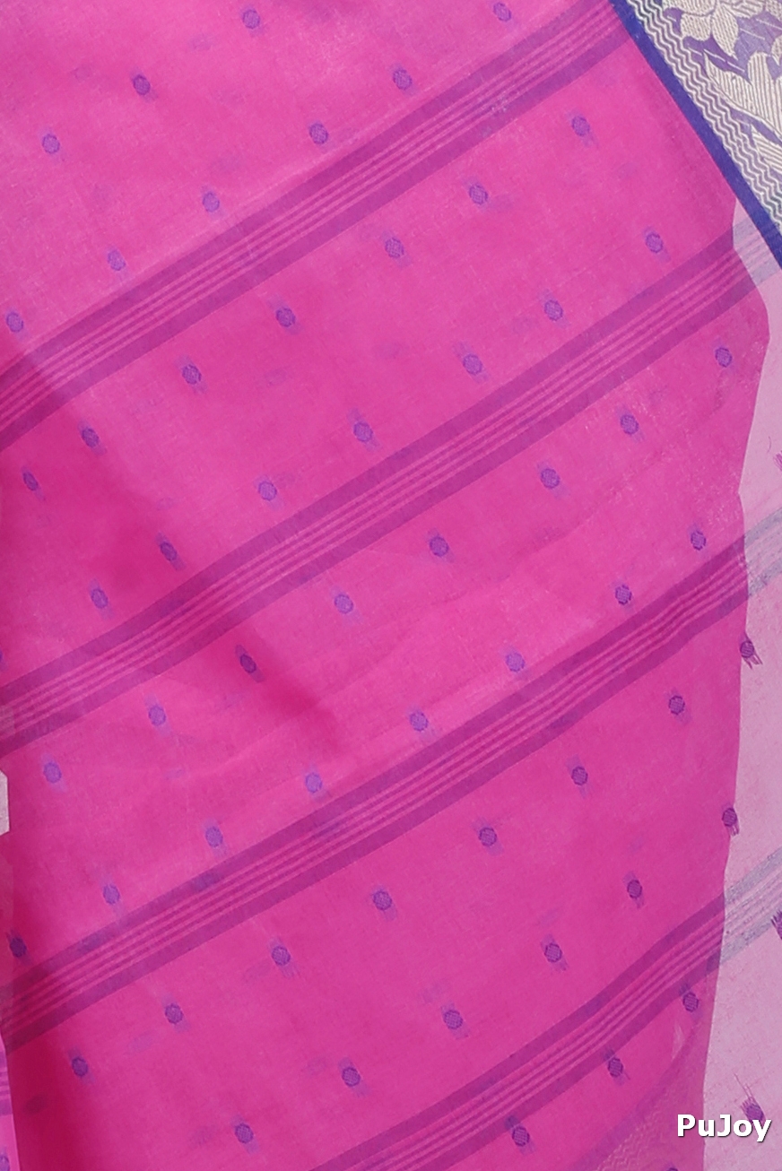 Pink Pure Cotton Unnati Tant Saree (1174)