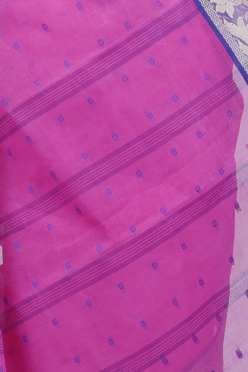 Pink Pure Cotton Unnati Tant Saree (1174)