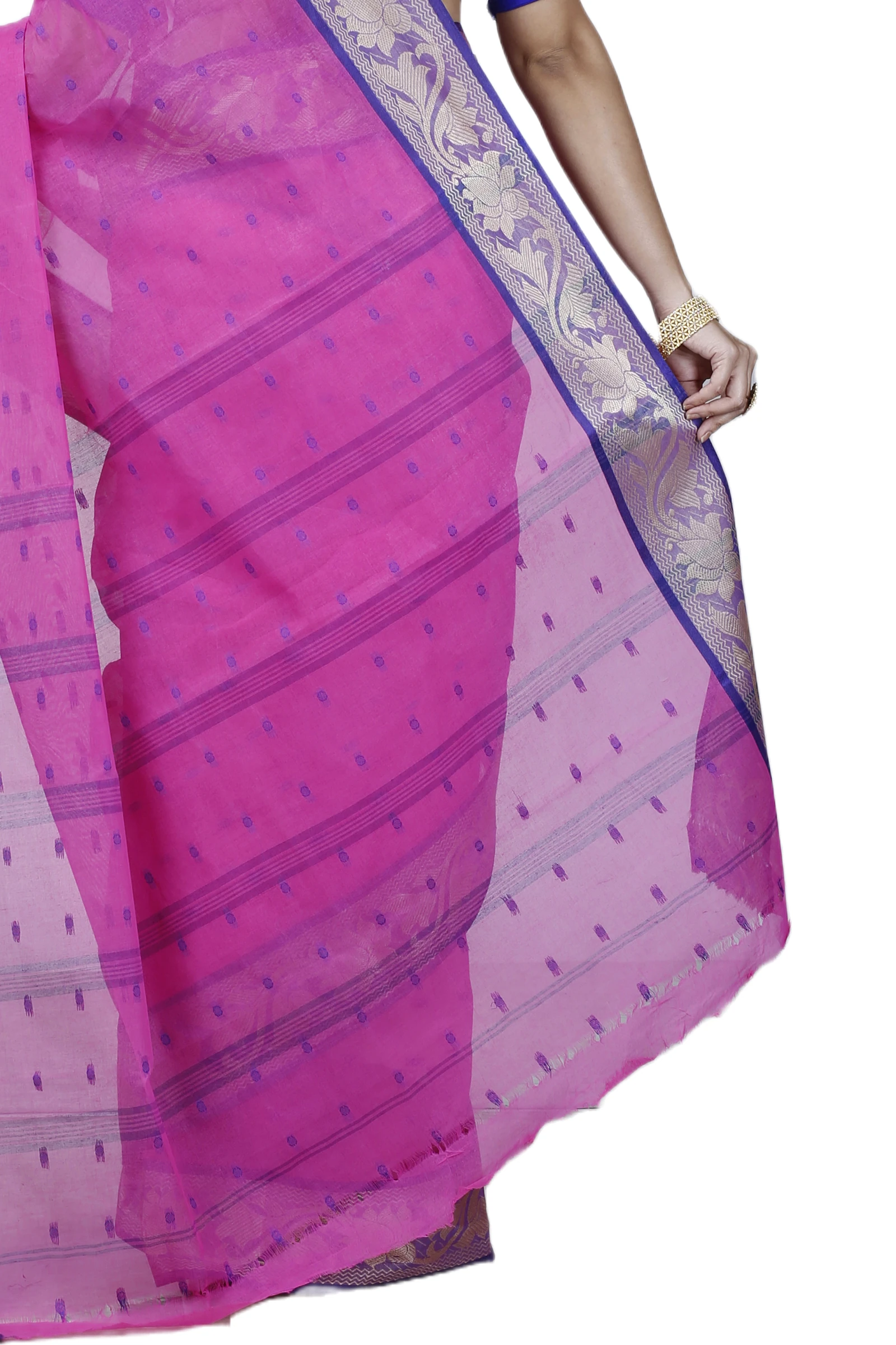 Pink Pure Cotton Unnati Tant Saree (1174)