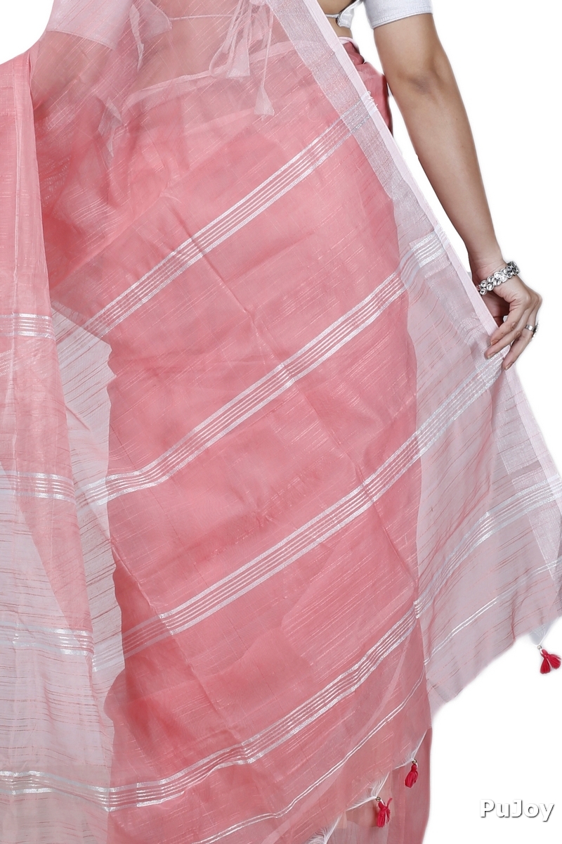 Pitch Blended Cotton Toshini Hand Loom Saree (1182)