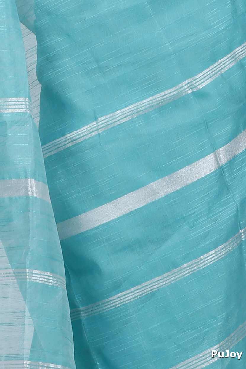 Green Blended Cotton Toshini Hand Loom Saree (1184)
