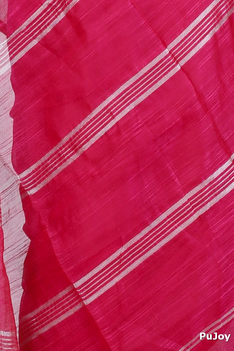 Pink Blended Cotton Toshini Hand Loom Saree (1185)
