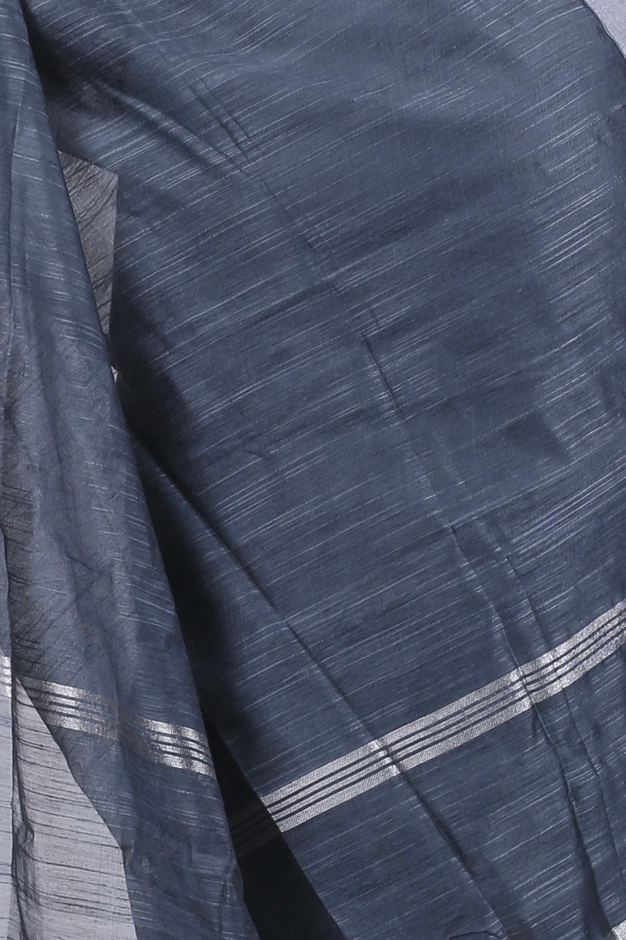 Black Blended Cotton Toshini Hand Loom Saree (1186)