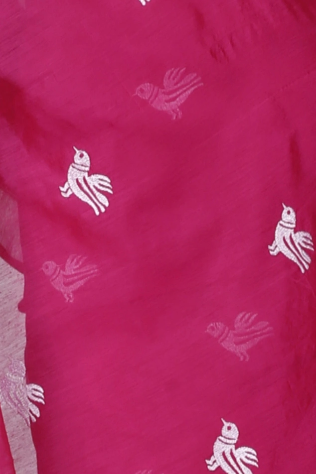 Pink Blended Cotton Thulasi Hand Loom Saree (1187)
