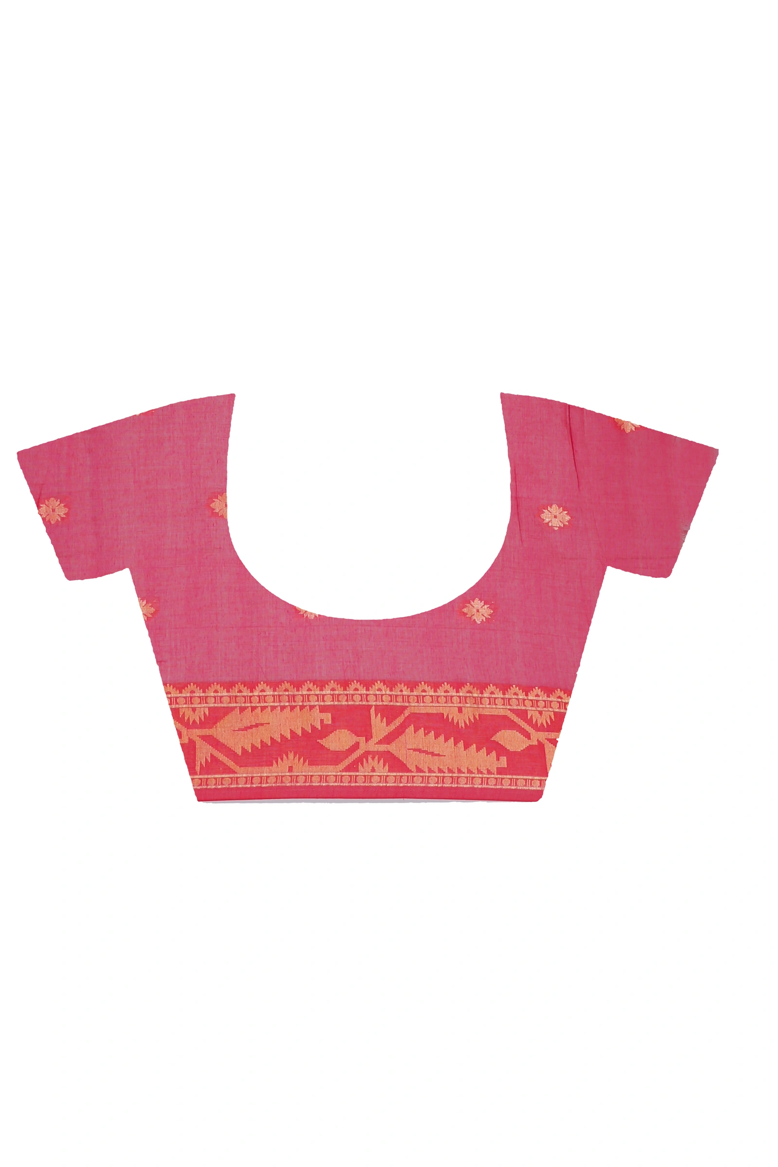 Pink Pure Cotton Tuma Hand Loom Saree (1192)