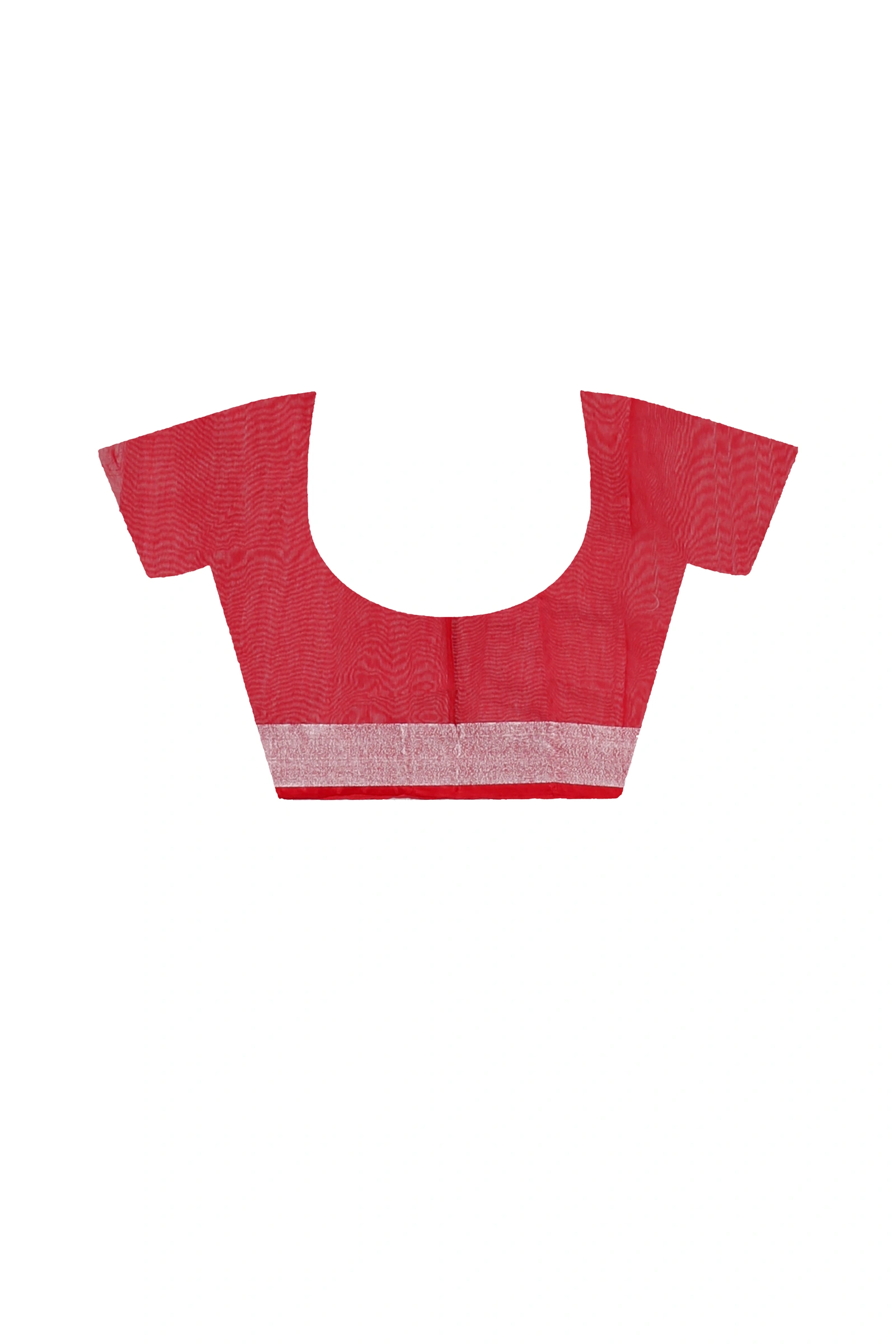 Red Blended Cotton Tamasi Hand Loom Saree (1208)