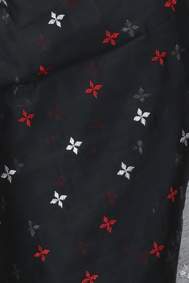 Black Blended Cotton Tamasi Hand Loom Saree (1209)
