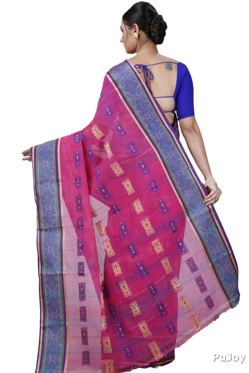 Pink Pure Cotton Uditi Tant Saree (1225)