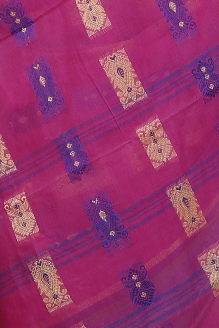 Pink Pure Cotton Uditi Tant Saree (1225)