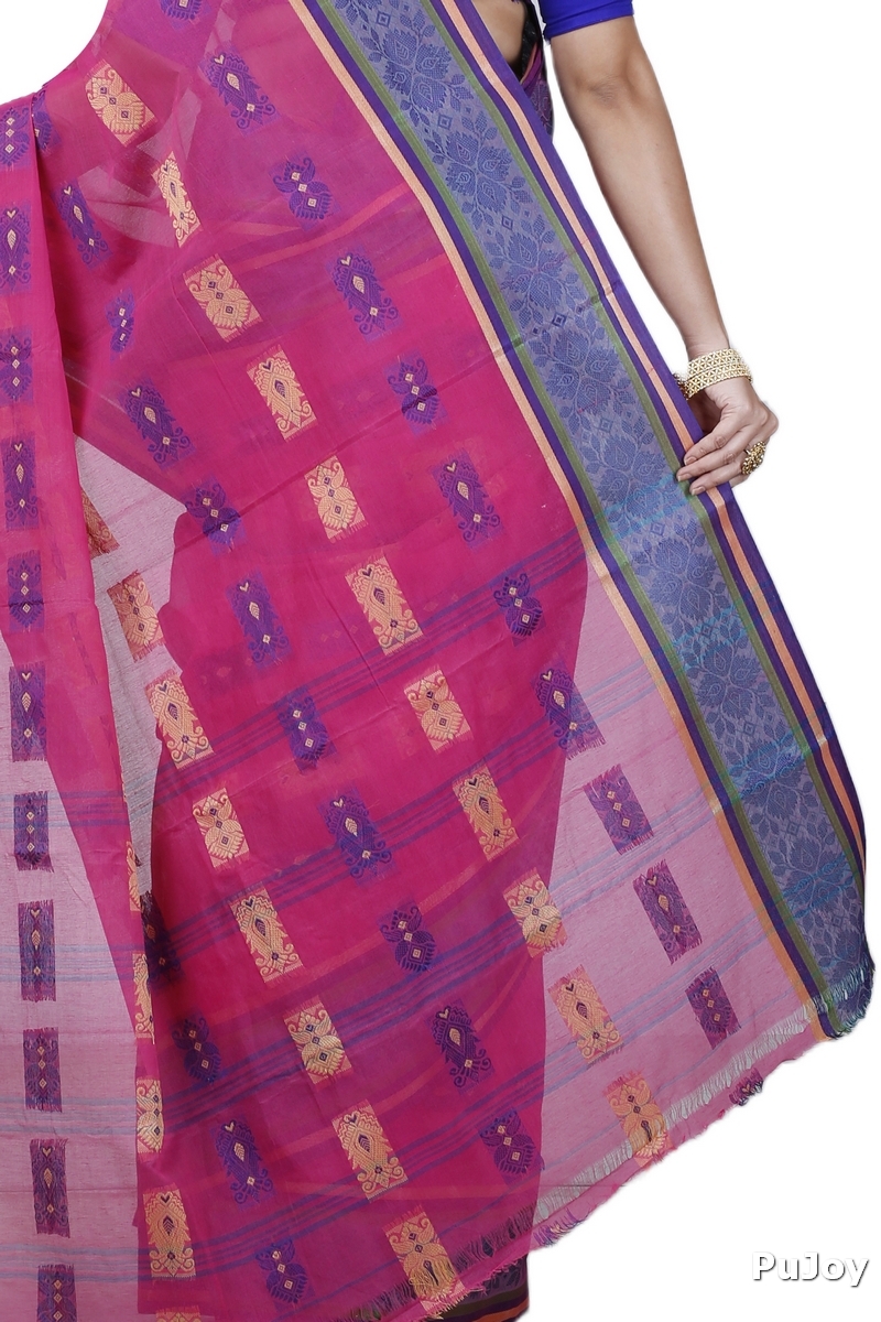 Pink Pure Cotton Uditi Tant Saree (1225)