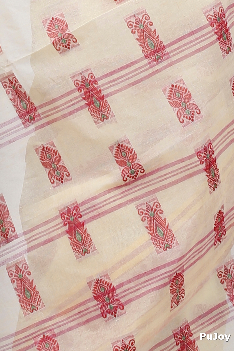 Off-White Pure Cotton Uditi Tant Saree (1227)
