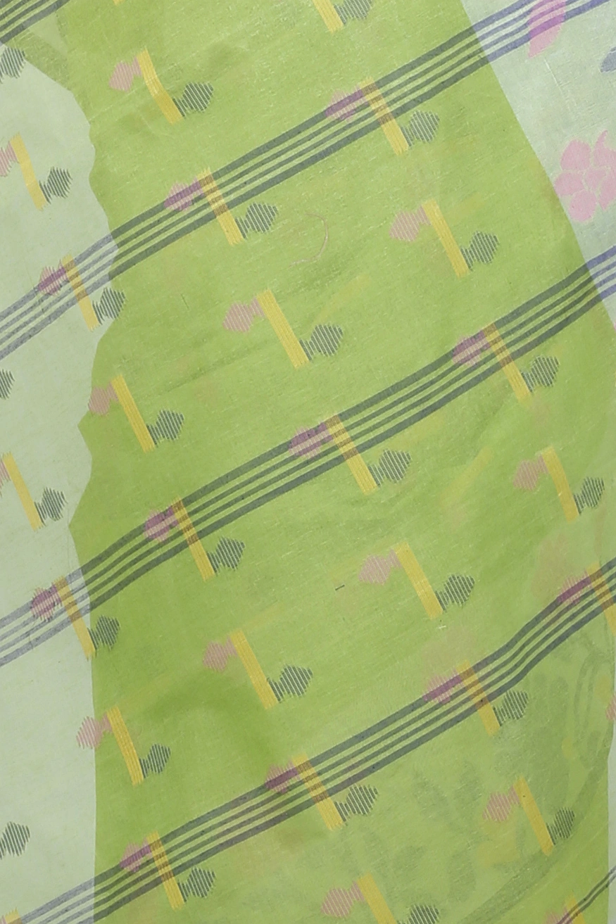 Green Pure Cotton Urva Tant Saree (1231)