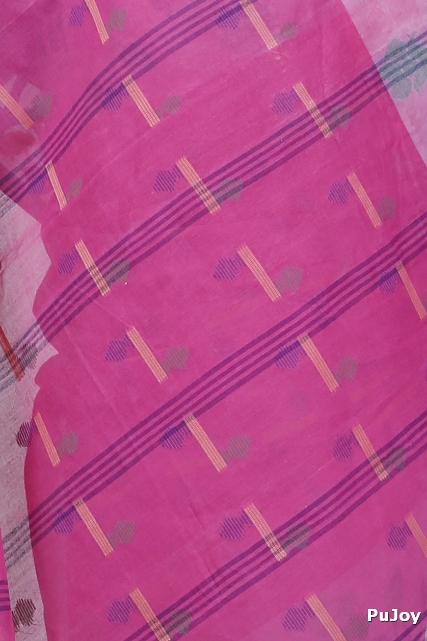 Pink Pure Cotton Urva Tant Saree (1232)