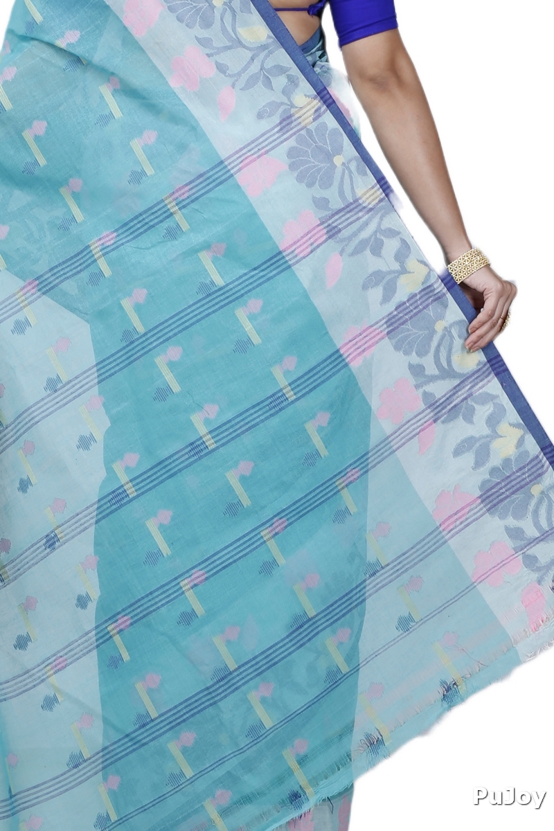 See Green Pure Cotton Urva Tant Saree (1233)