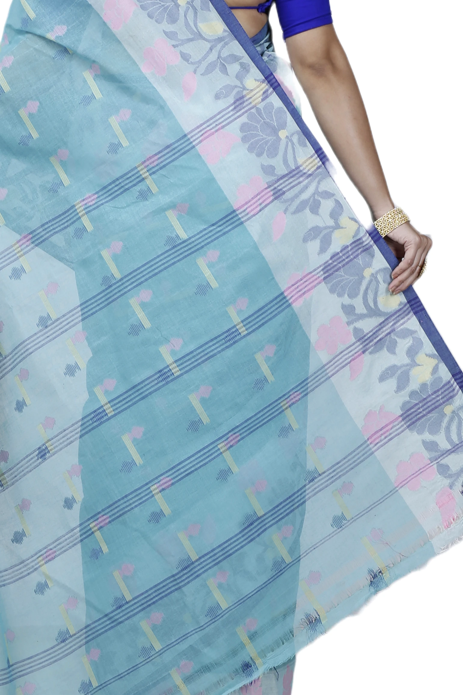 See Green Pure Cotton Urva Tant Saree (1233)