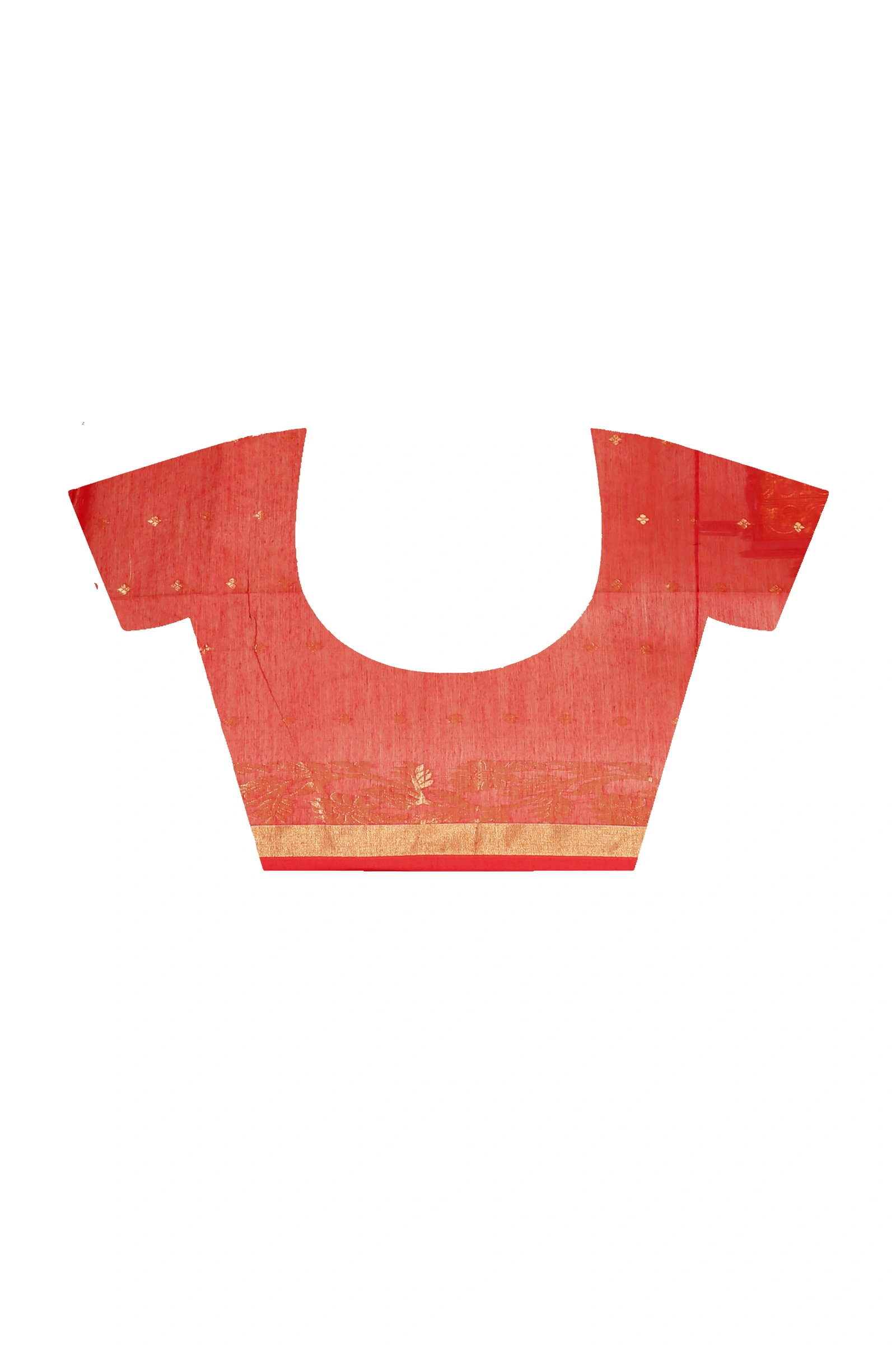 Red Blended Cotton Turik Hand Loom Saree (1248)