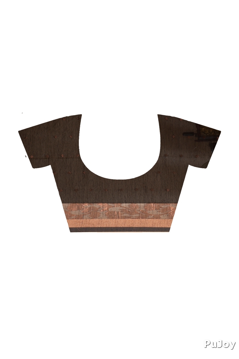 Black Blended Cotton Turik Hand Loom Saree (1249)
