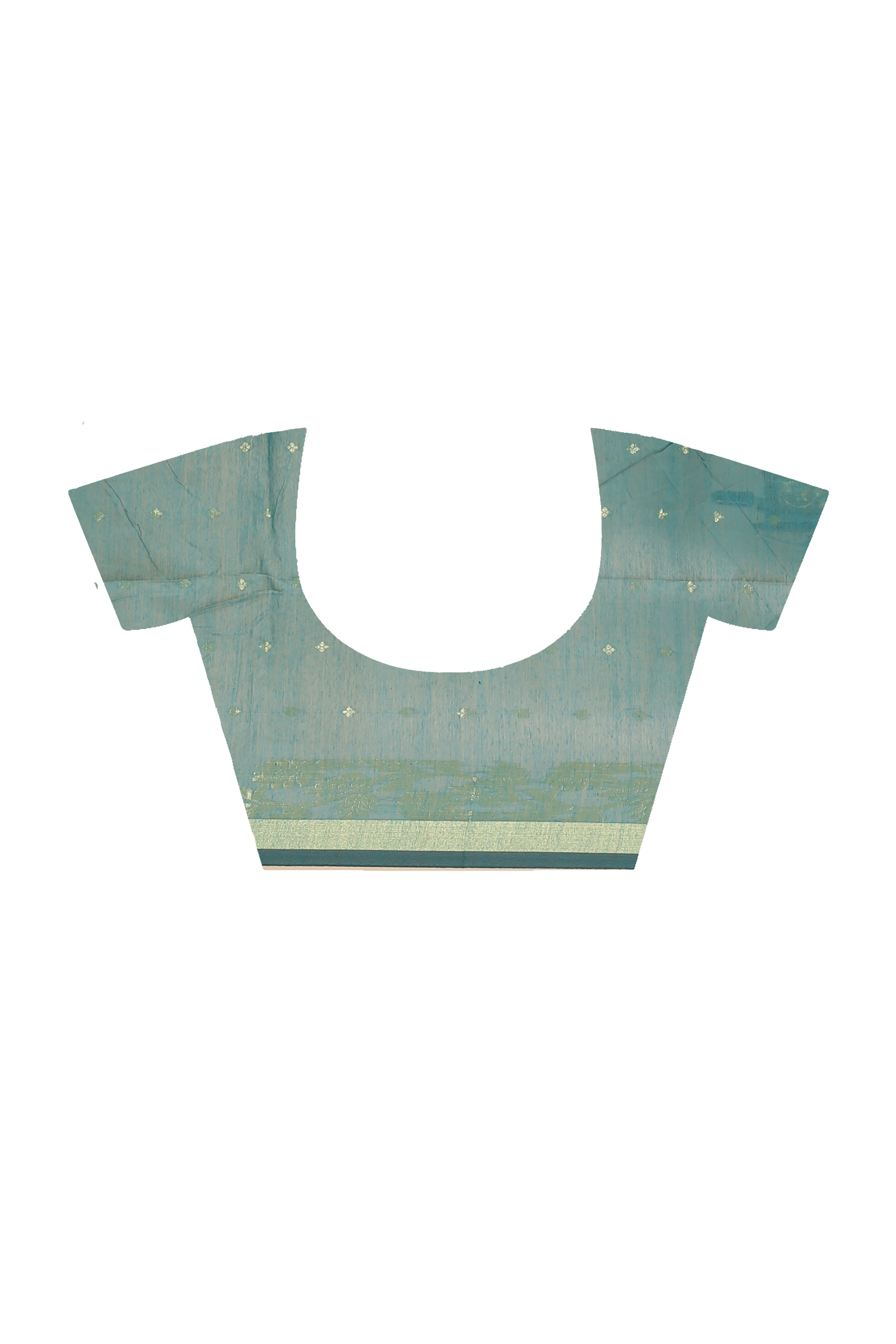 See Green Blended Cotton Turik Hand Loom Saree (1251)