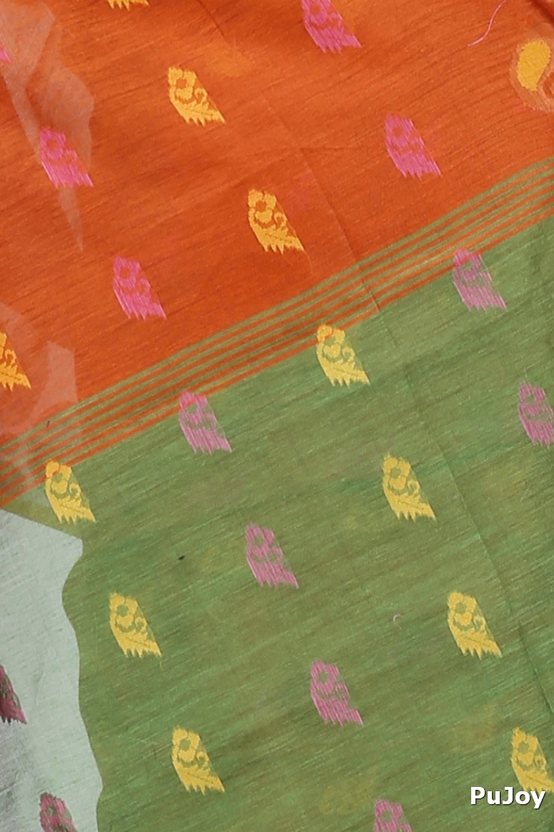 Brown Blended Cotton Banu Hand Loom Saree (1283)