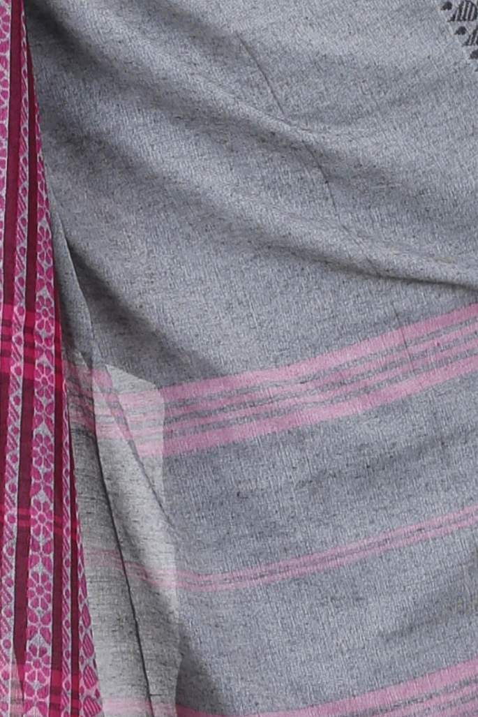 Black Rani Pure Cotton Begompuri_Hand Hand Loom Saree (1288)