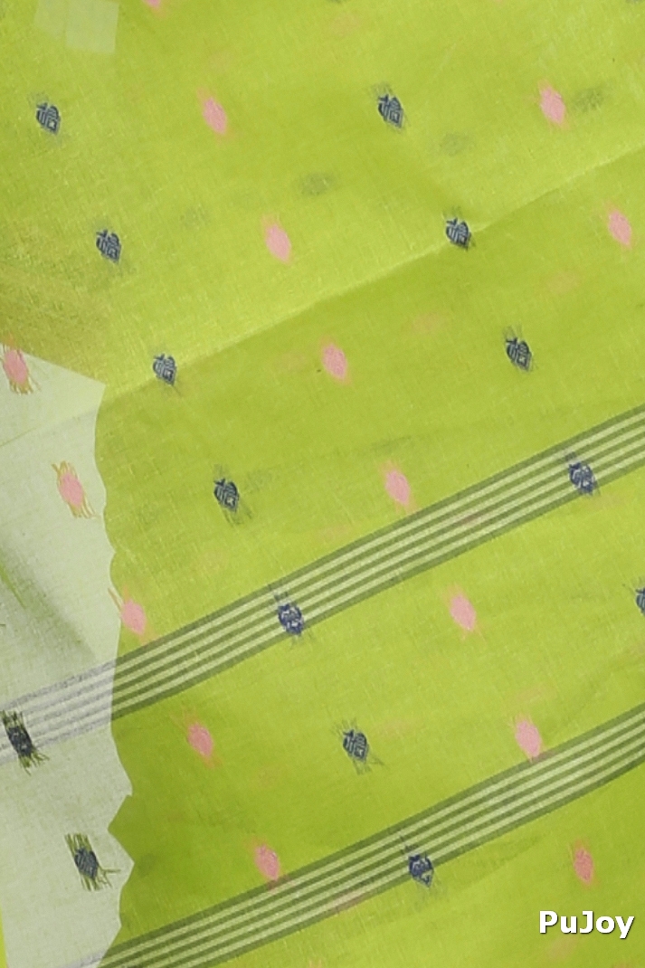 Green Pure Cotton Uvra Tant Saree (1294)