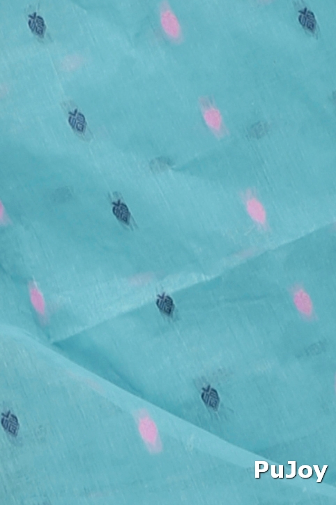 See Green Pure Cotton Uvra Tant Saree (1295)