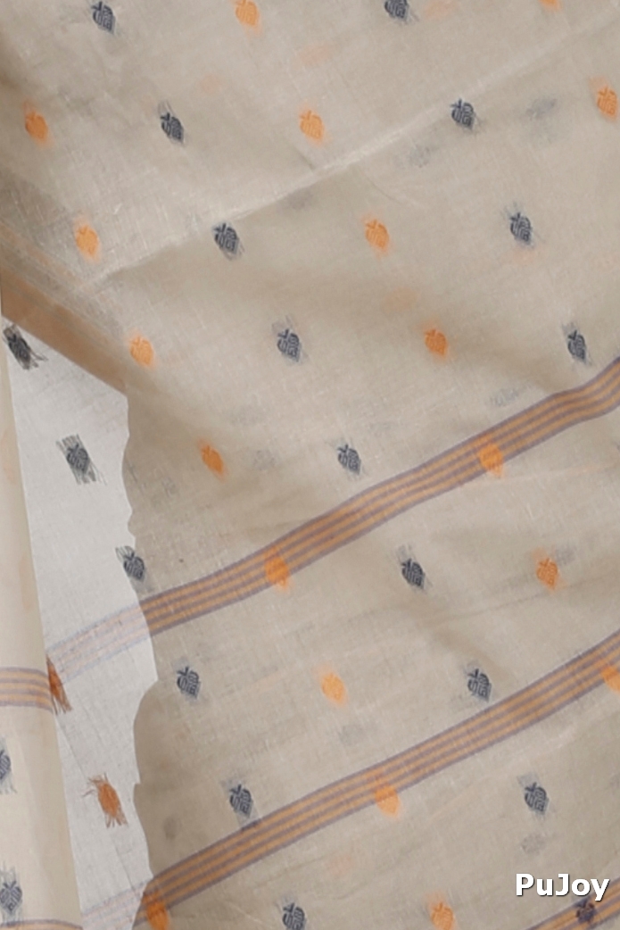 Brown Pure Cotton Uvra Tant Saree (1296)