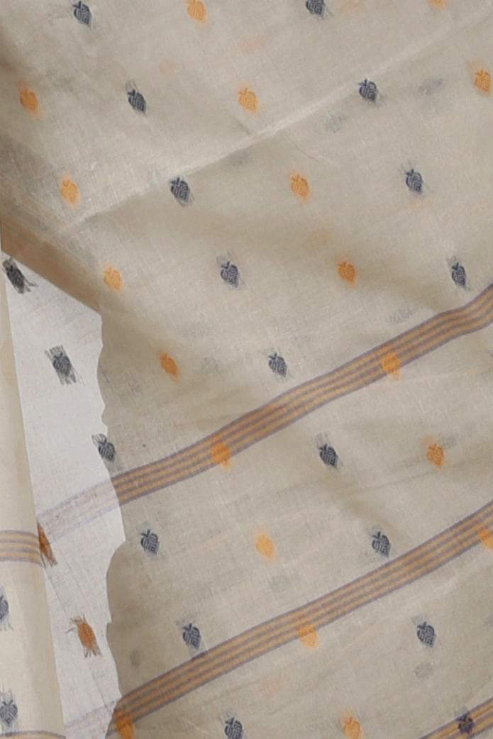 Brown Pure Cotton Uvra Tant Saree (1296)
