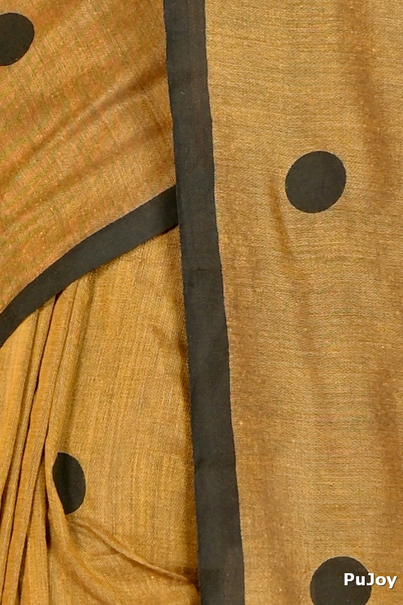 Brown Pure Cotton Tip Hand Loom Saree (1303)